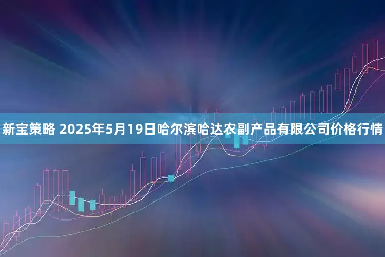 新宝策略 2025年5月19日哈尔滨哈达农副产品有限公司价格行情