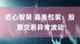 匠心智策 嘉美包装：股票交易异常波动